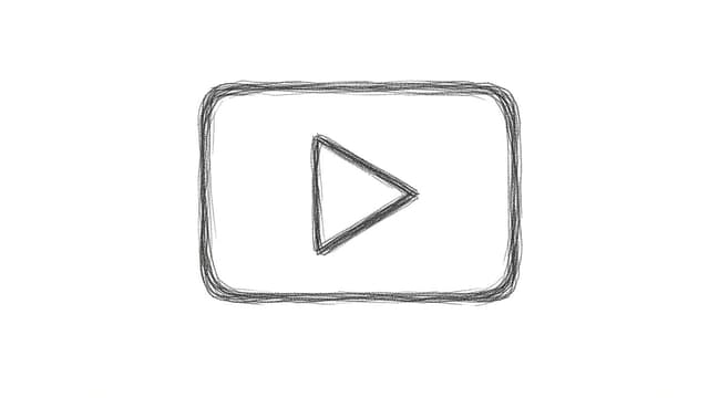 Hand-drawn sketch of a screen ready to publish video